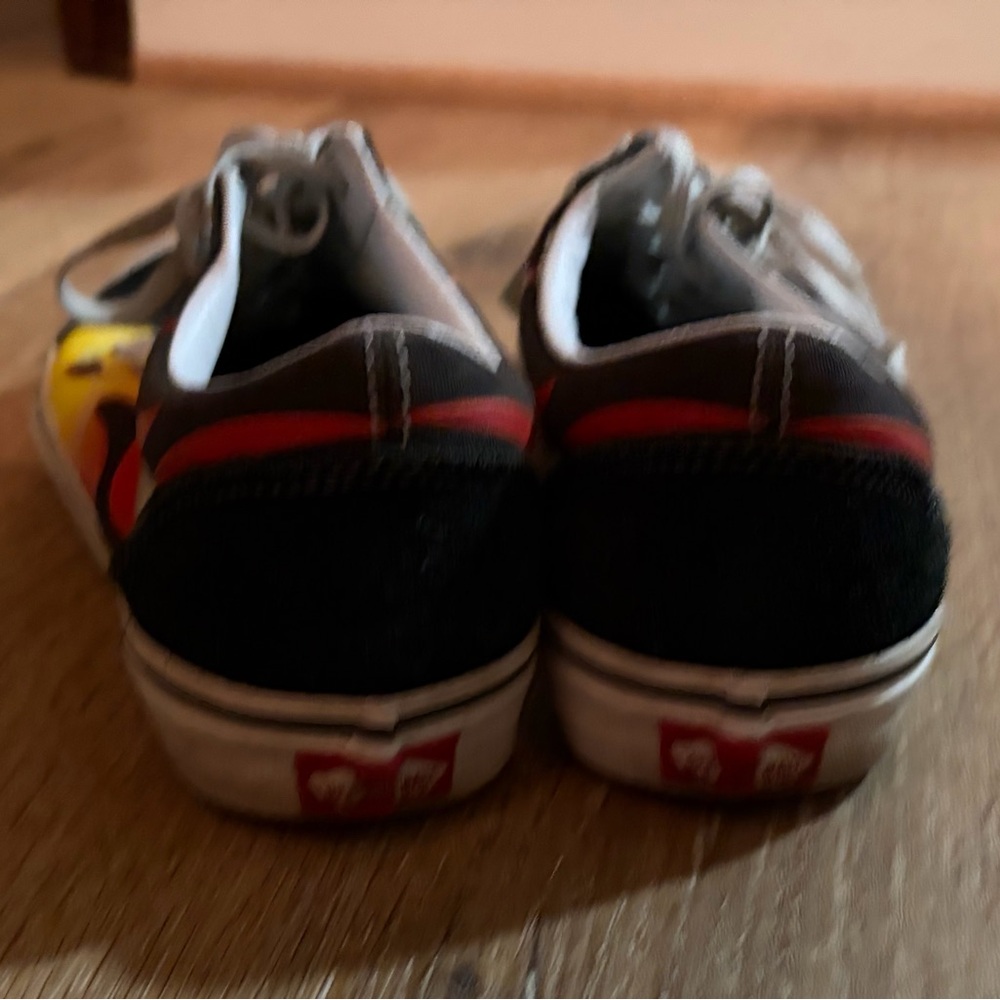 Vans Black and Yellow Flame Sneakers - Picture 4 of 6